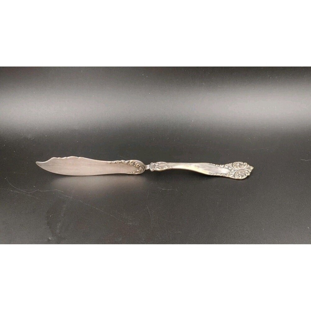 Vintage William Rogers Master Butter Knife Twist Handle Art Nouveau Silver Plate